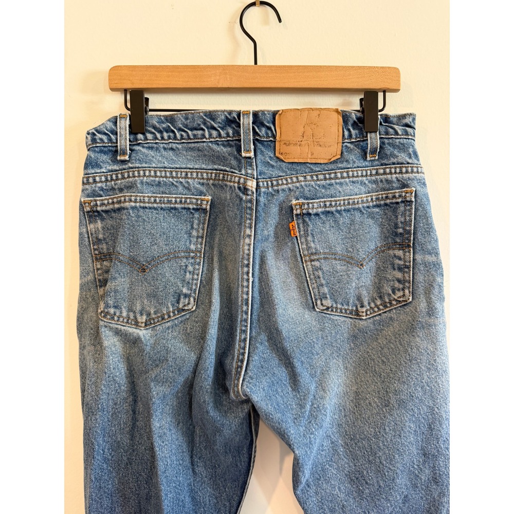 Vintage 90s Levis 505 Orange Tab Jeans Mens 34x31 Made in USA Straight Leg Denim - Picture 8 of 13